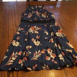 Loft floral blue dress